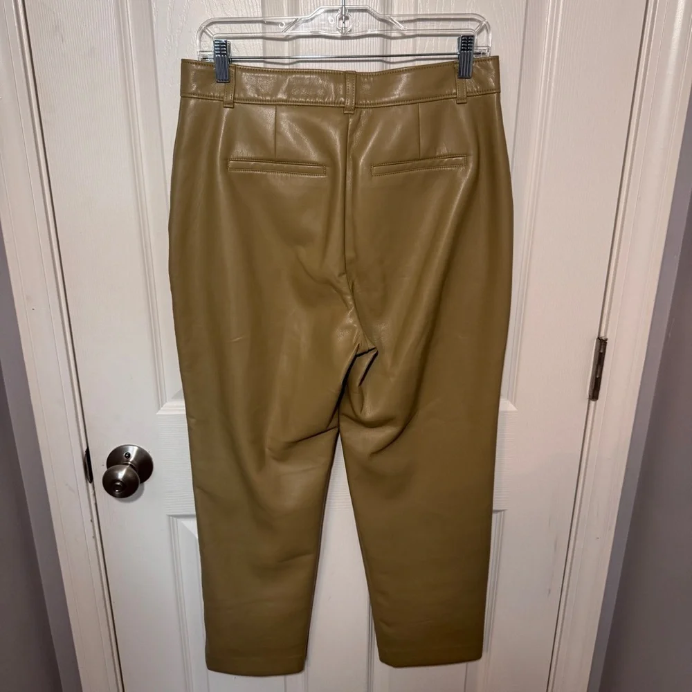 Aritzia Babaton Command Cropped Vegan Leather Straight Leg Pant - Picture 9 of 15